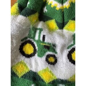 John Deere Toddler Beanie Green Tractor Fair Isle Sherpa Lined Pom Hat J2H509GT